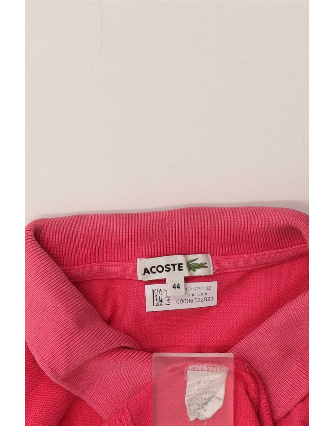 Lacoste Polo Femme Taille 44 Coton Rose Moyen
