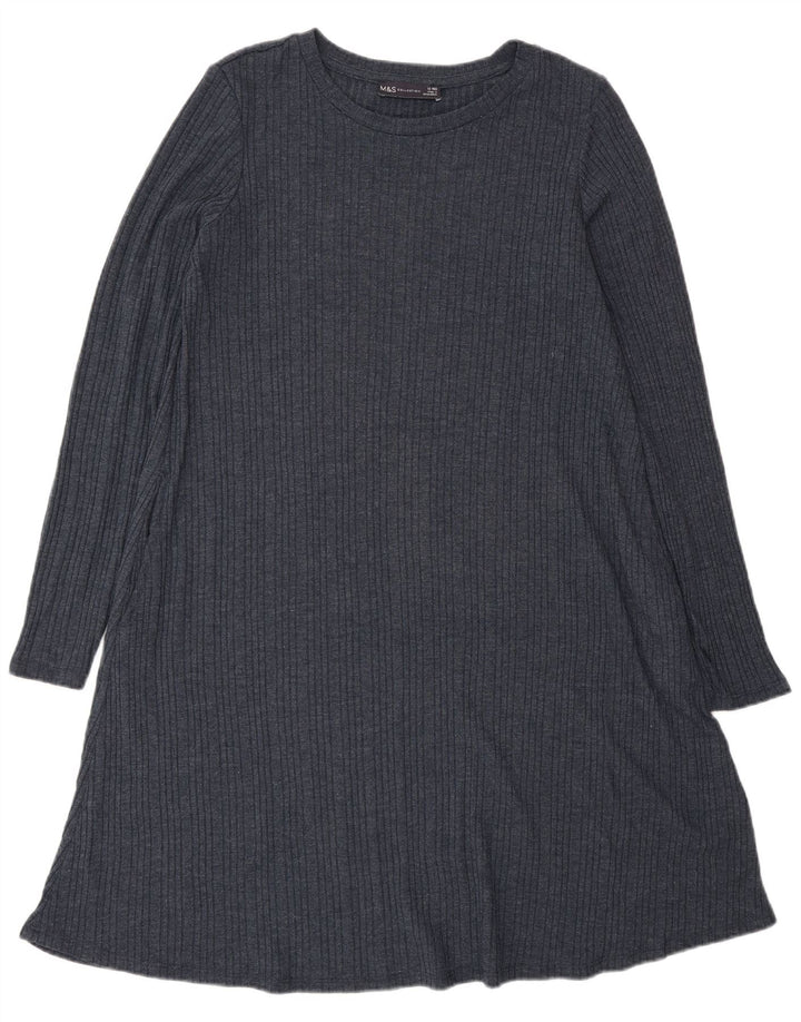 Marks & Spencer Robe pull pour femme UK 12 Bleu marine moyen Polyester