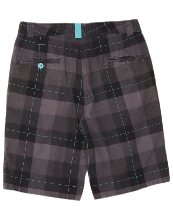 Sneaker Freak Short Chino Homme XS W29 Gris à Carreaux Coton