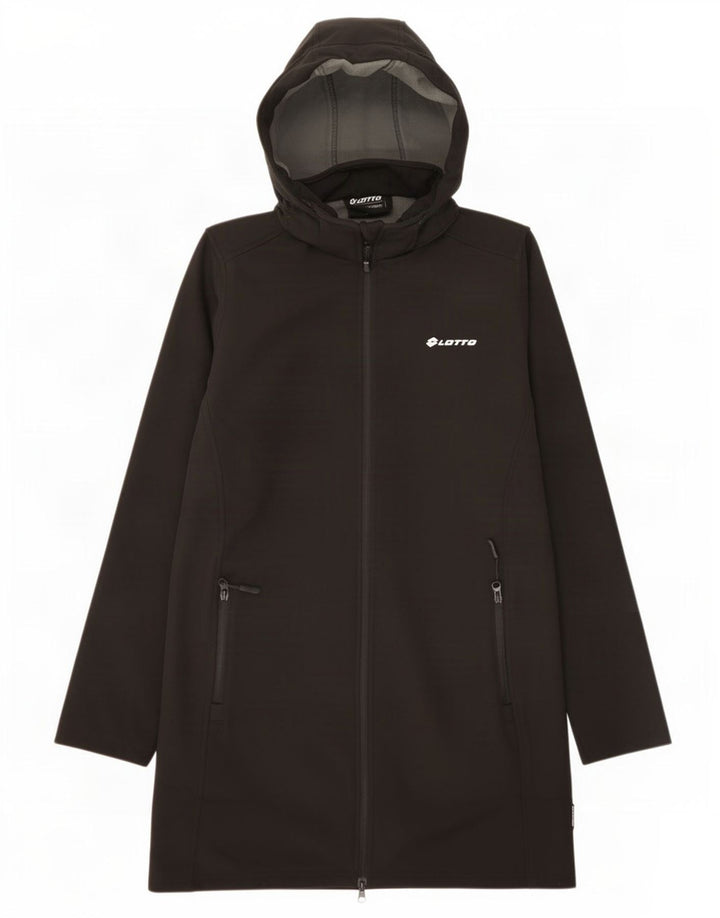 Lotto Manteau coupe-vent à capuche pour femme UK 46 Large Noir Polyester