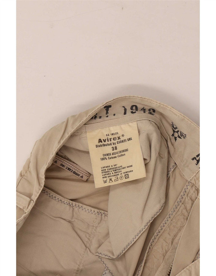 Avirex Pantalon Chino Regular Homme W38 L32 Kaki Coton