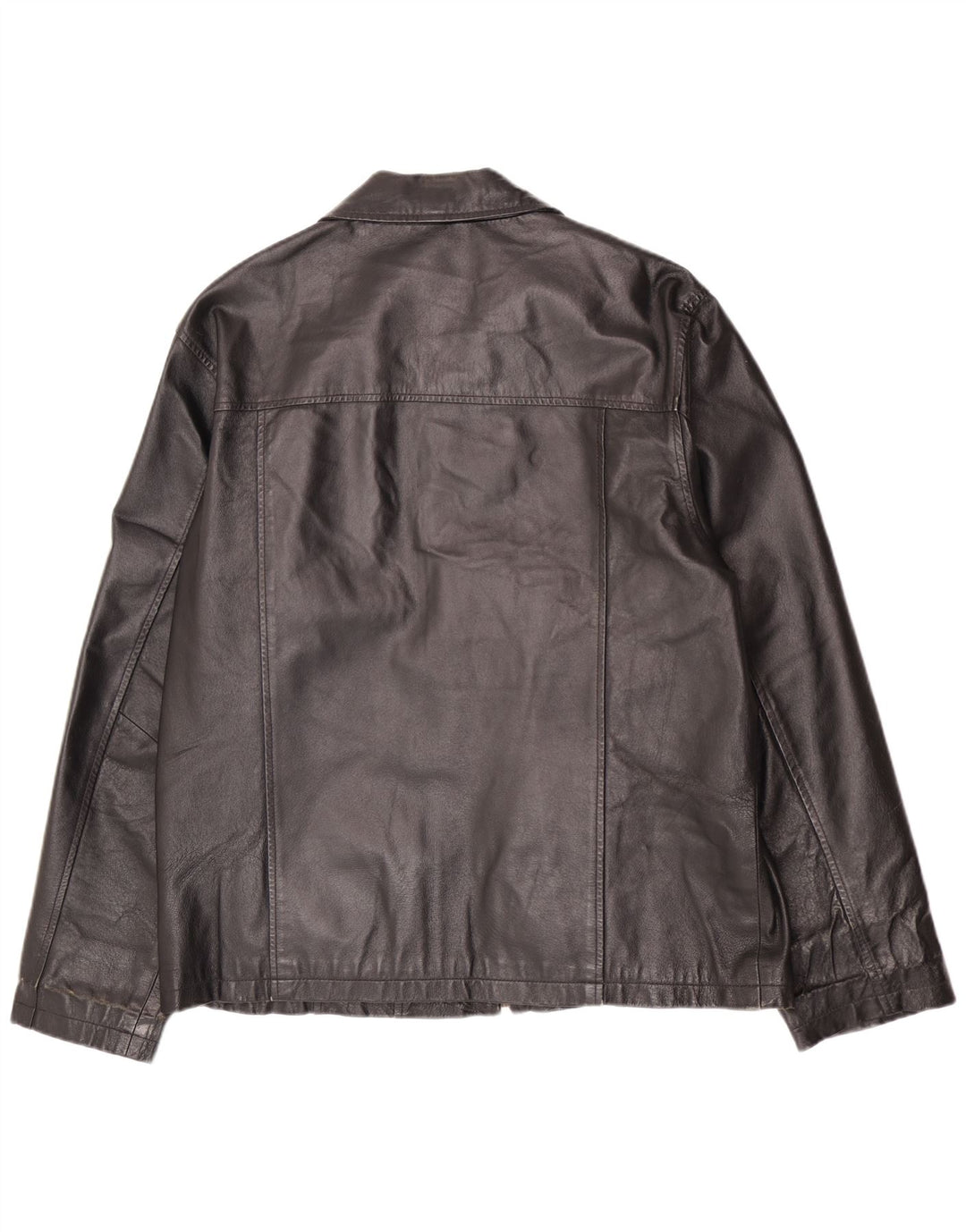 Henry Morell Veste en cuir pour homme IT 50 Large Noir