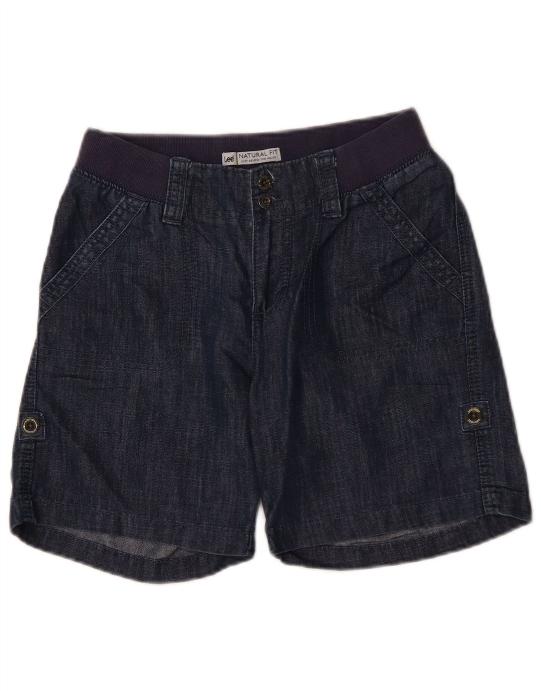LEE Short Chino Femme Coupe Naturelle W28 Bleu Marine Moyen Coton