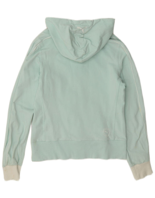 Puma Pull à capuche zippé pour femme UK 10 Petit coton color block turquoise