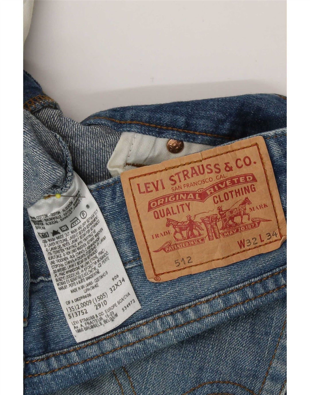 Levi's Jean 514 Bootcut Homme Bleu Coton W32 L34