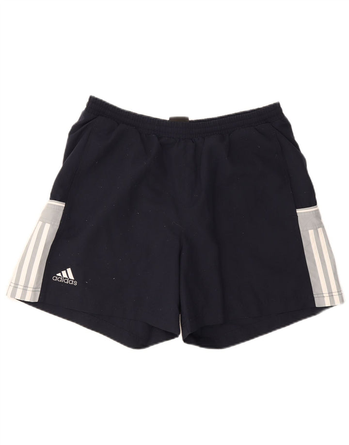 Adidas Short de sport pour homme en polyester color block bleu marine moyen
