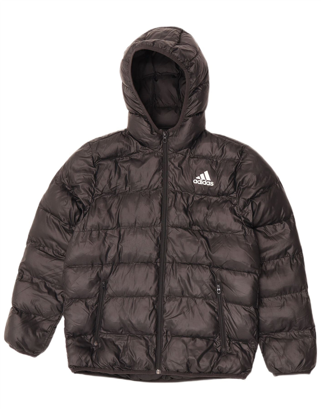 Veste matelassée à capuche Adidas Garçon 13-14 ans Noir Polyester
