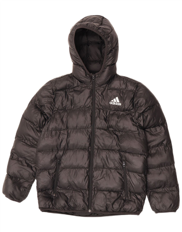 Veste matelassée à capuche Adidas Garçon 13-14 ans Noir Polyester