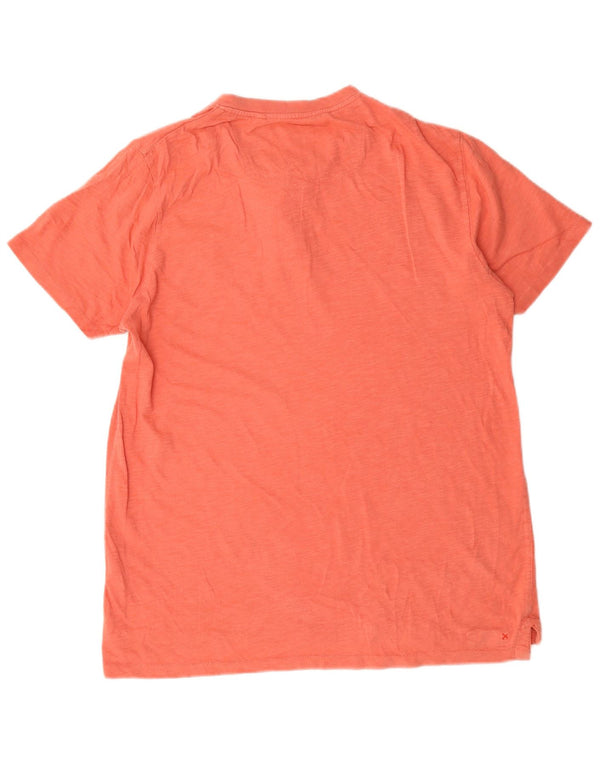 Fat Face T-Shirt Homme Coton Moucheté Orange Moyen