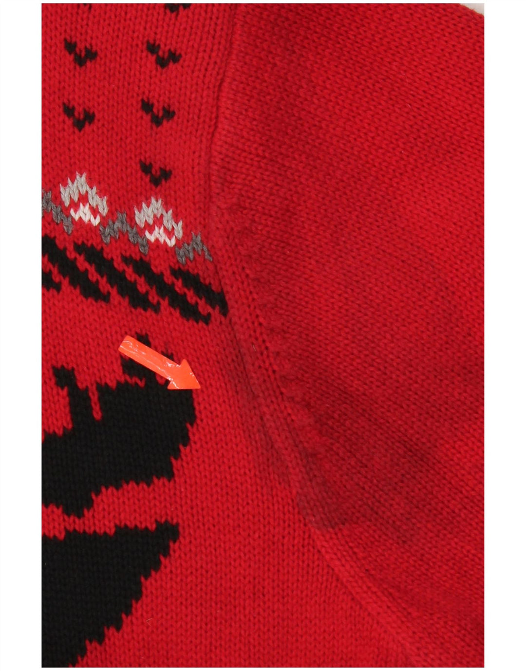 Chaps Pull col zippé pour homme en coton Fair Isle Rouge Taille L