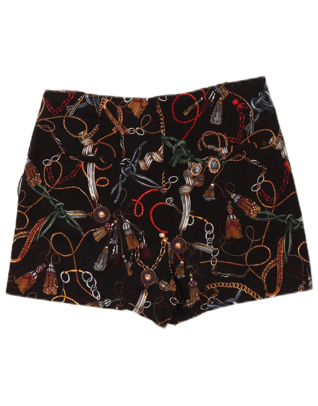 Zara Short Chino Taille Haute À Motif Abstrait Pour Femme Moyen W28 Noir