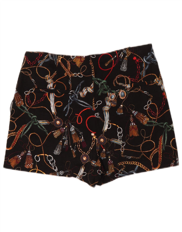 Zara Short Chino Taille Haute À Motif Abstrait Pour Femme Moyen W28 Noir