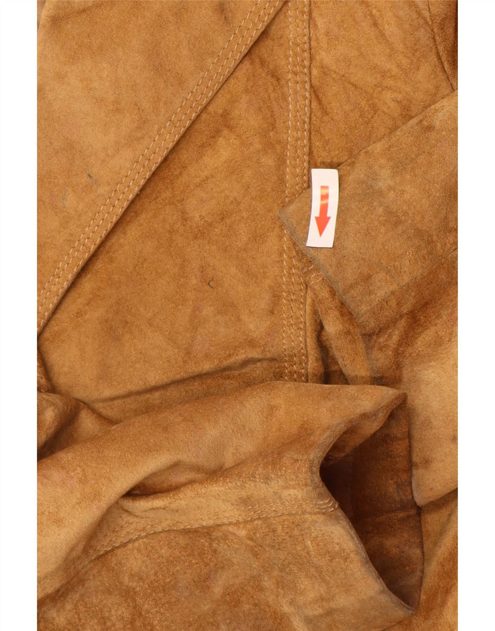 Marks & Spencer Manteau en daim pour femme UK 12 Cuir marron moyen