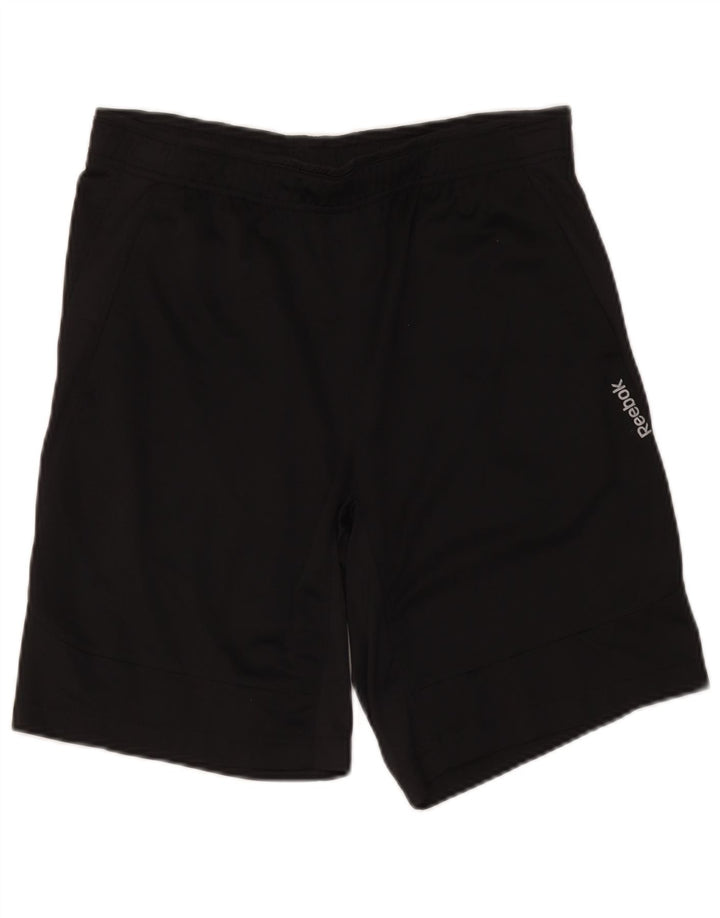 Reebok Short de Sport Homme Noir Moyen Polyester