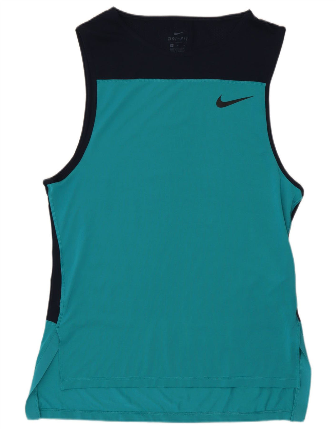 Nike Dri Fit Graphic Débardeur pour femme UK 14 Bleu moyen Colourblock