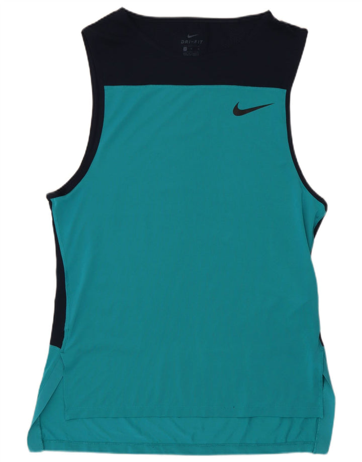 Nike Dri Fit Graphic Débardeur pour femme UK 14 Bleu moyen Colourblock