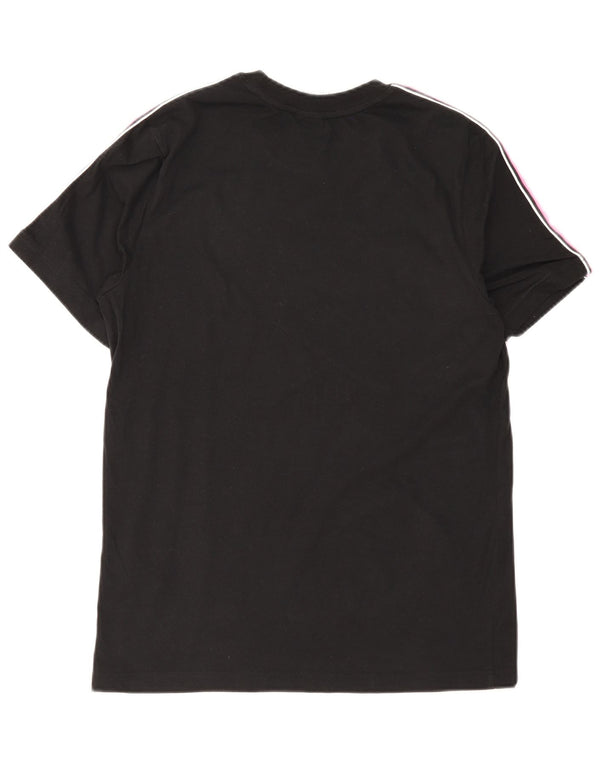 Nike T-shirt graphique pour femme UK 14 en coton color block noir moyen