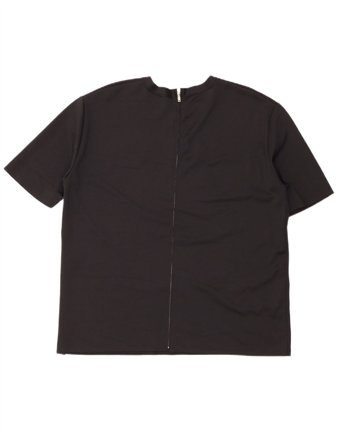 Zara T-Shirt Femme Top UK 16 Large Noir