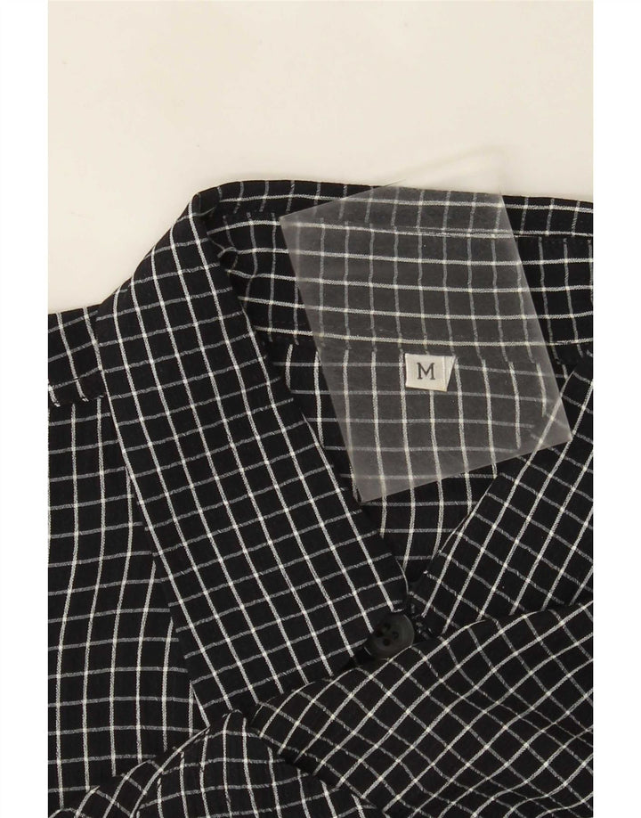 Chemise homme vintage à carreaux noirs moyens