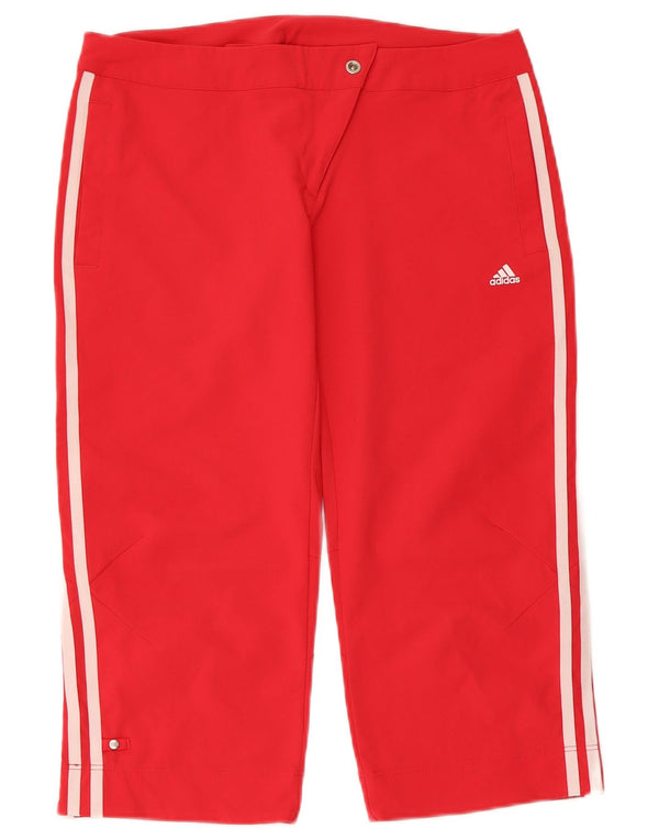 ADIDAS Bermuda Climalite pour femme UK 10 Small W30 Rouge Polyester