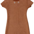 Robe droite vintage filles 3-4 ans Marron Polyester