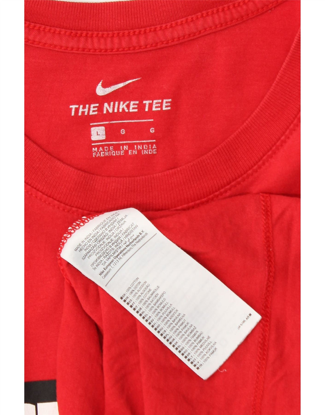 Nike T-shirt graphique pour homme en coton rouge Taille L