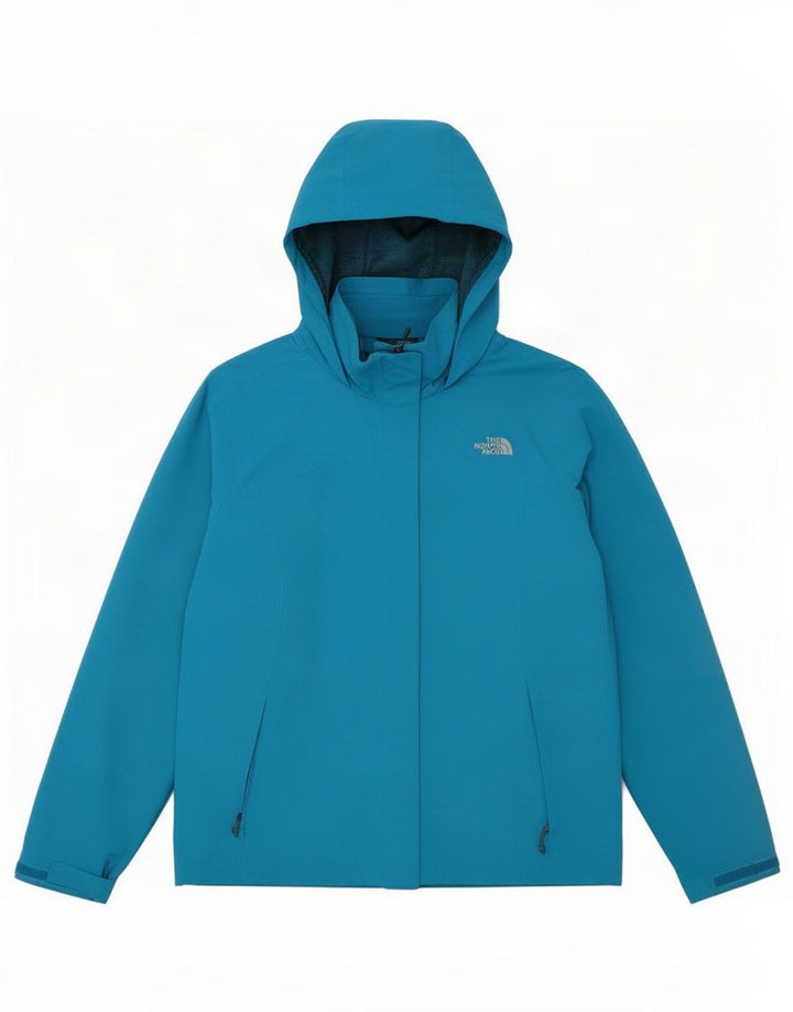 The North Face Veste de pluie à capuche pour femme UK 16 Large Bleu Polyester