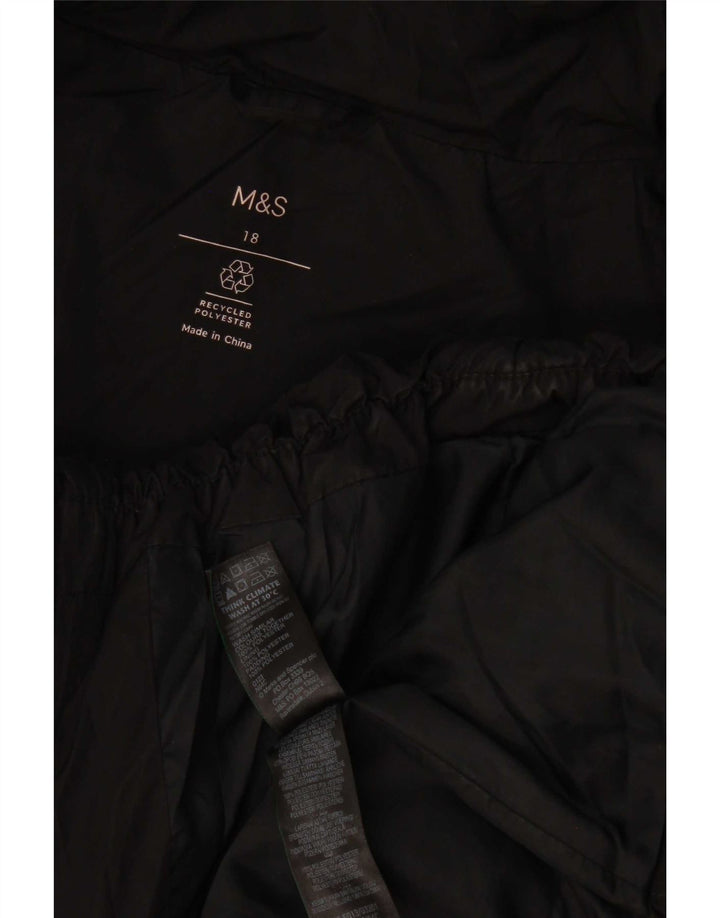 Marks & Spencer Veste matelassée pour femme UK 18 XL Noir Polyester