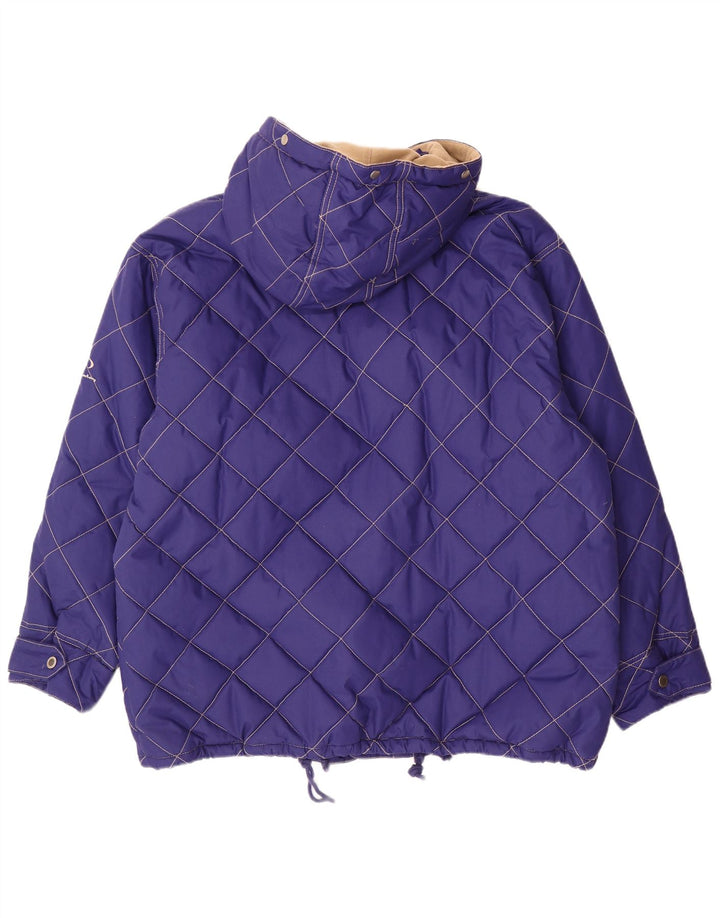 veste matelassée à capuche vintage pour hommes UK 42 XL Polyester violet