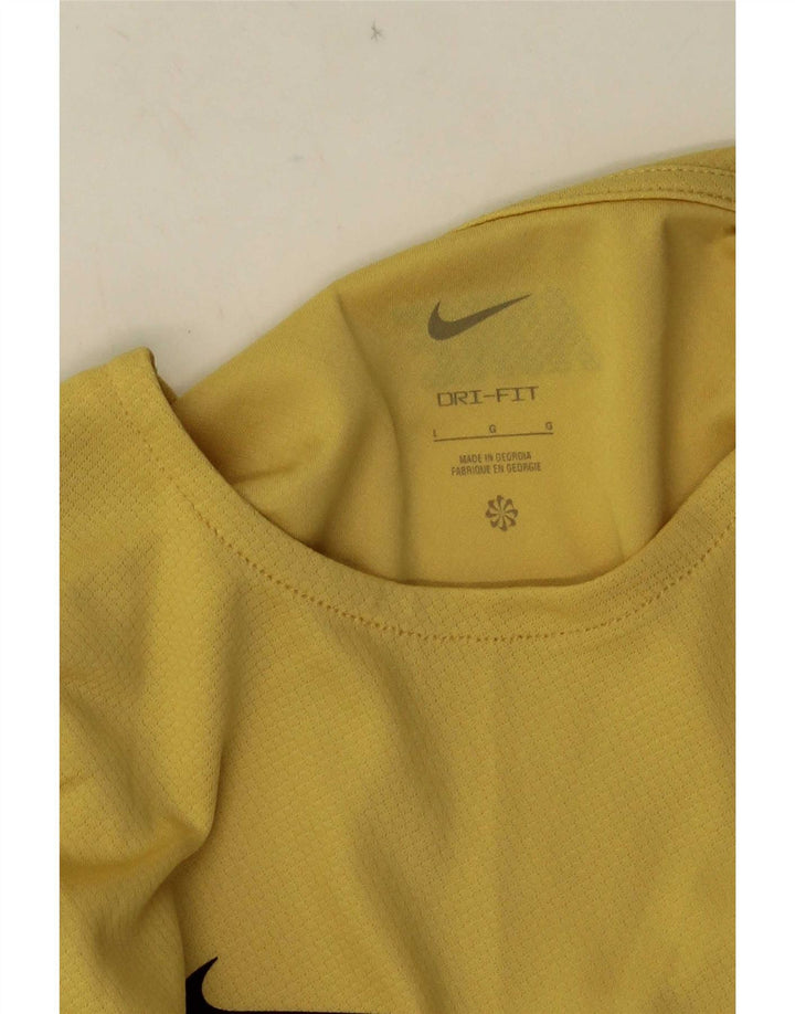 Nike Hommes Dri Fit T-Shirt Haut Large Jaune
