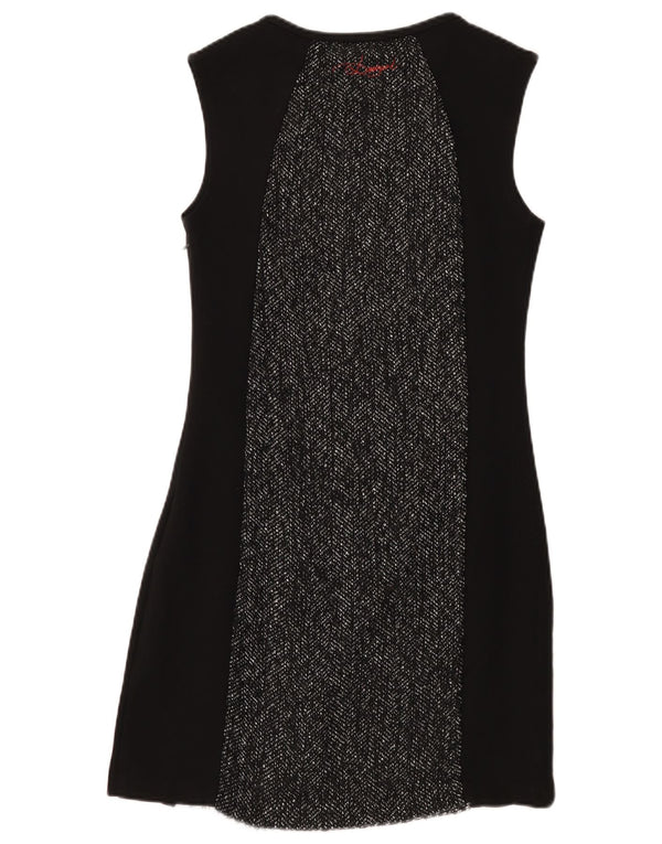 Desigual Robe fourreau sans manches pour femme EU 42 Large Noir Colourblock