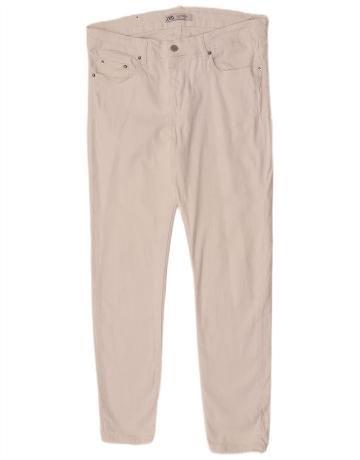Zara Jean Slim Homme EU 46 XL W36 L30 Blanc