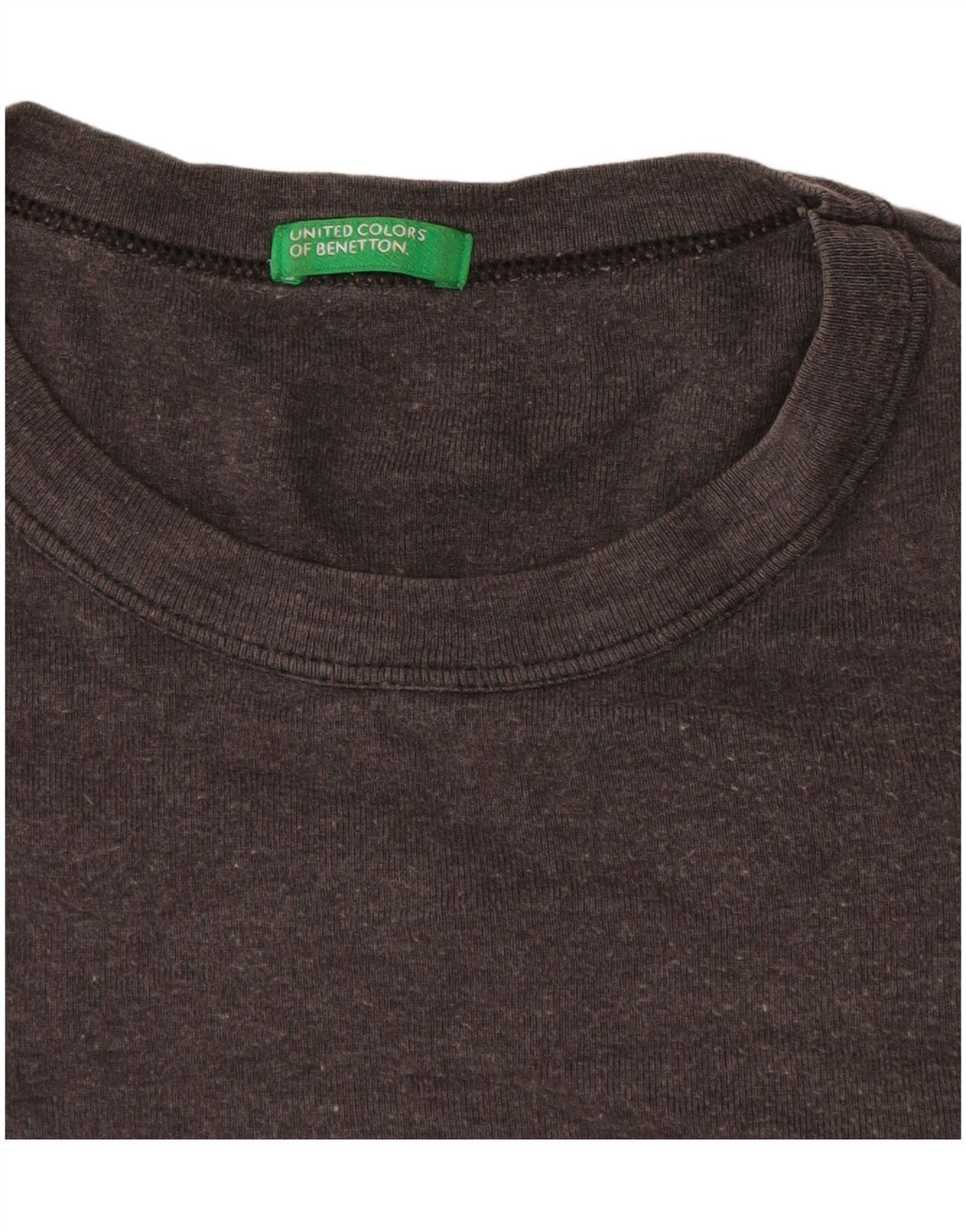 Benetton T-shirt graphique pour femme UK 16 Large Gris