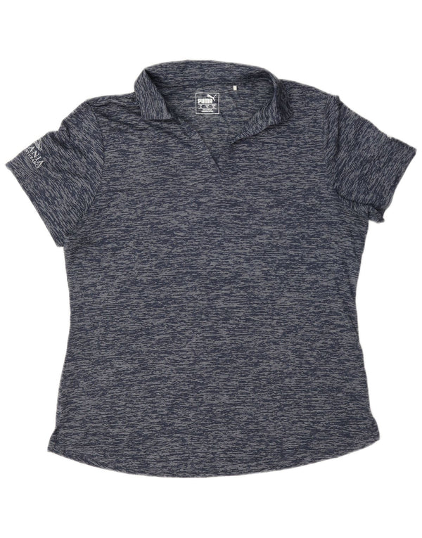 Puma Polo Femme UK 18 XL Bleu Marine Moucheté