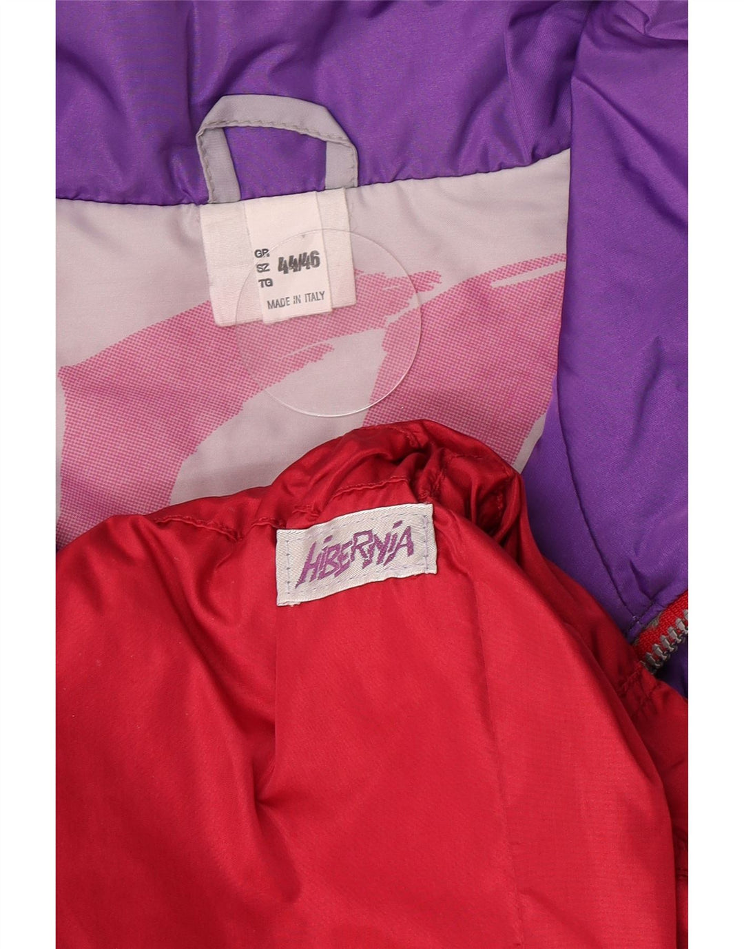 veste de ski surdimensionnée femme vintage IT 44/46 Colorblock rouge moyen