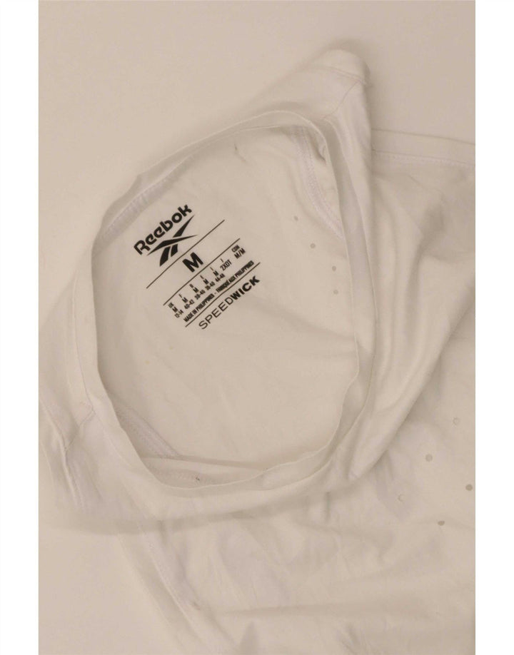 Reebok Débardeur Femme UK 12/14 Medium Blanc