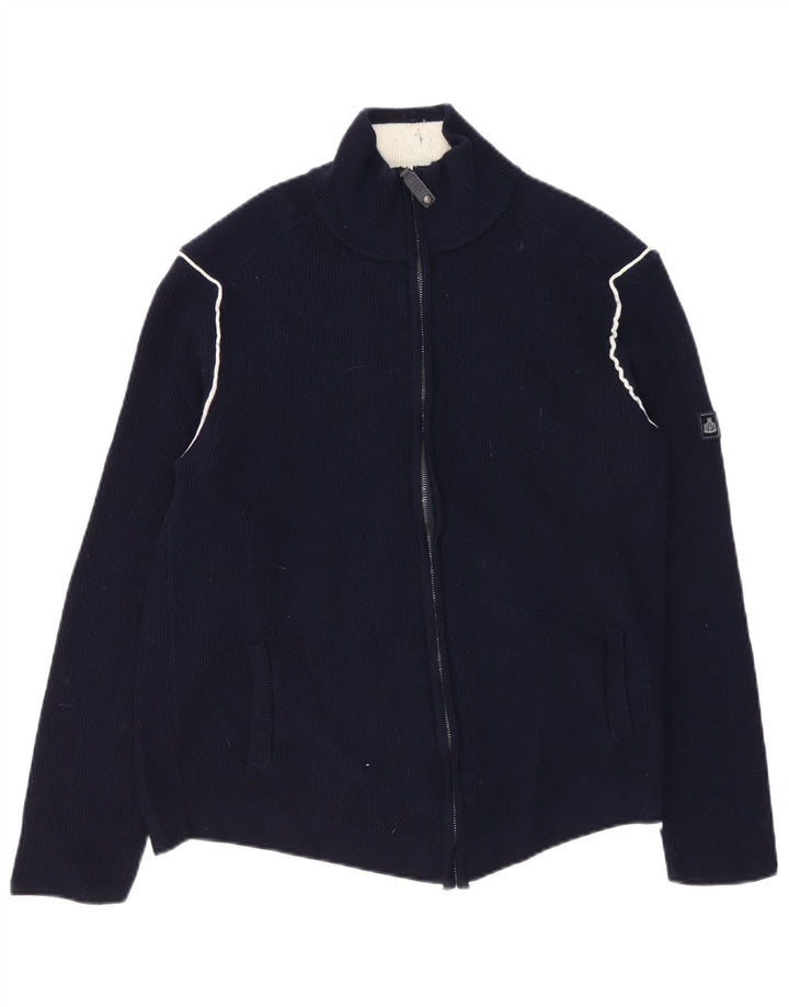 Armata Di Mare Cardigan Homme Pull IT 52 Large Bleu Marine Laine