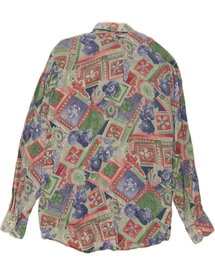 VINTAGE Mens Shirt Large Multicoloured Floral Vintage Vintage and Second-Hand Vintage from Messina Hembry 