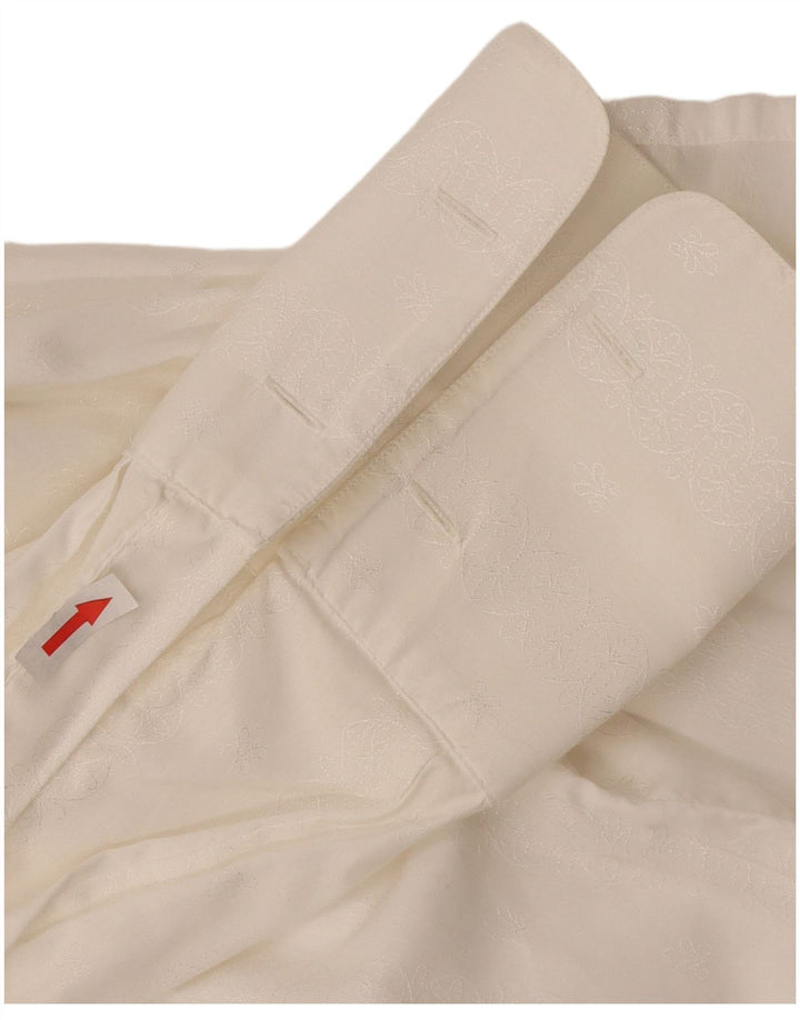 Seidensticker Chemise formelle pour homme Taille 40 Coton floral blanc moyen