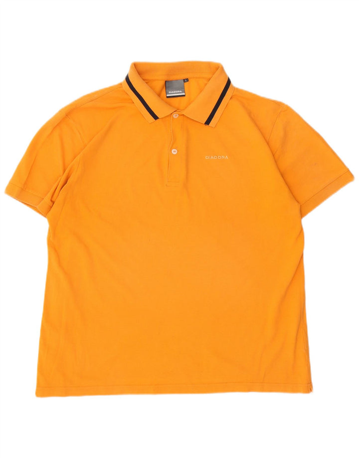 DIADORA Polo Homme Large Orange Coton