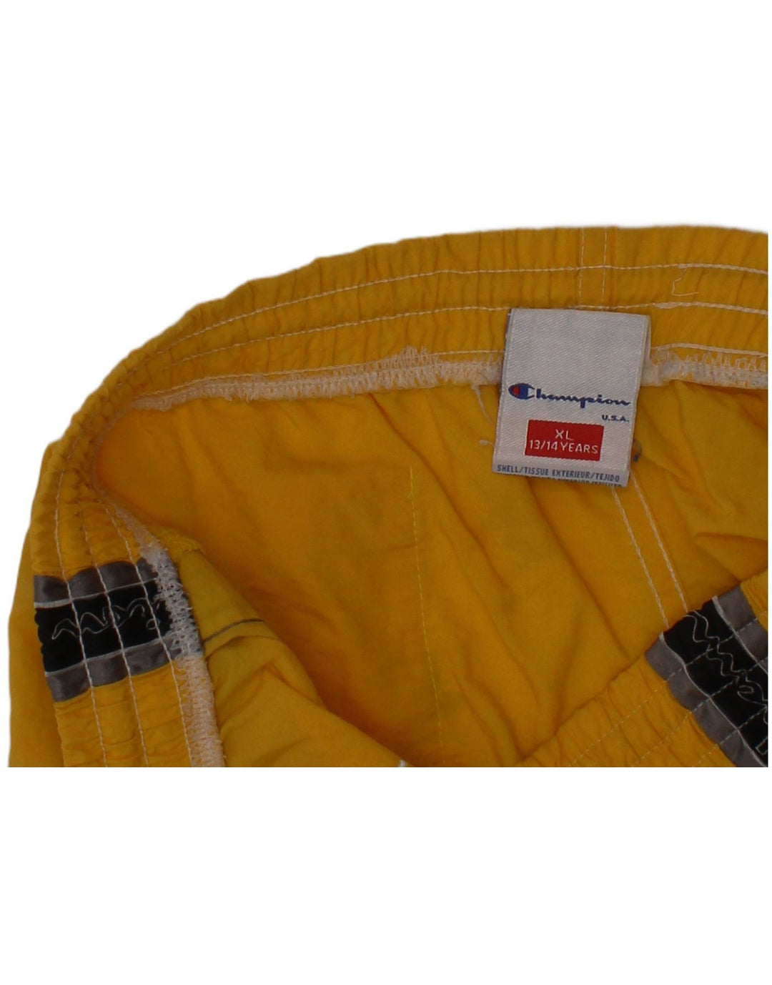 CHAMPION Short de Bain USA Garçon 13-14 Ans XL Jaune Colorblock