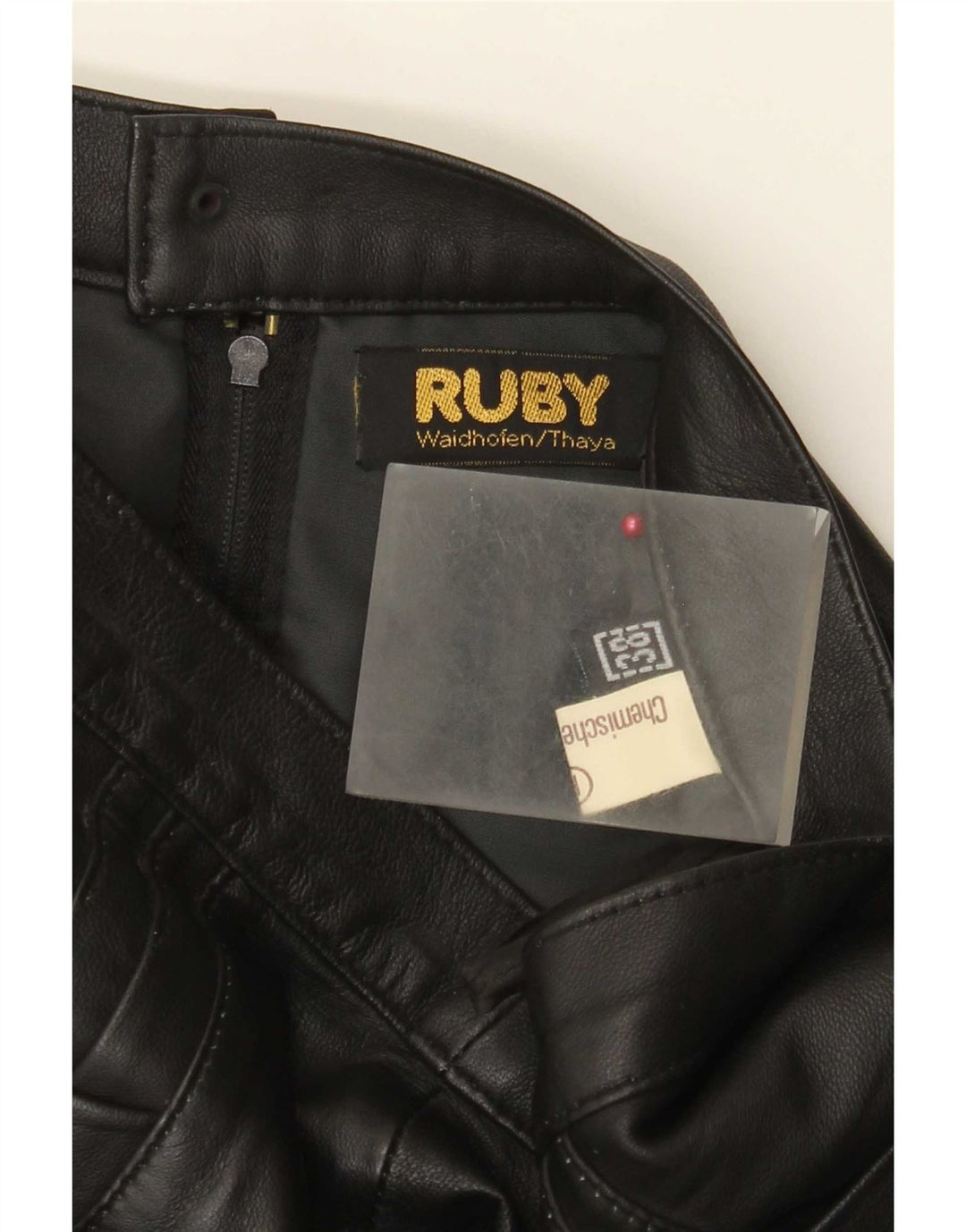 Ruby Jupe en cuir taille haute pour femme EU 38 Medium W28 Noir