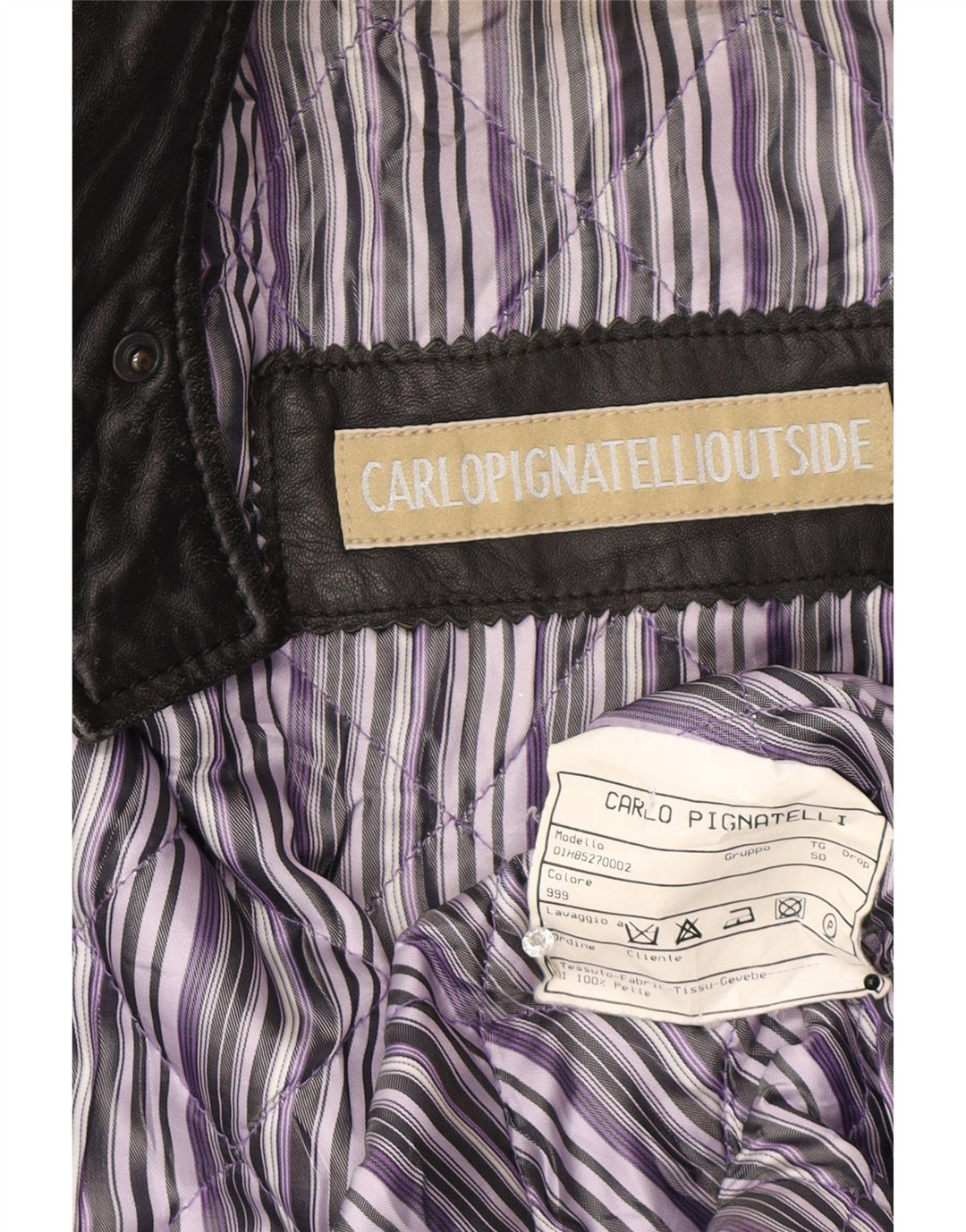 Carlo Pignatelli Veste en Cuir Homme IT 50 Grand Cuir Noir