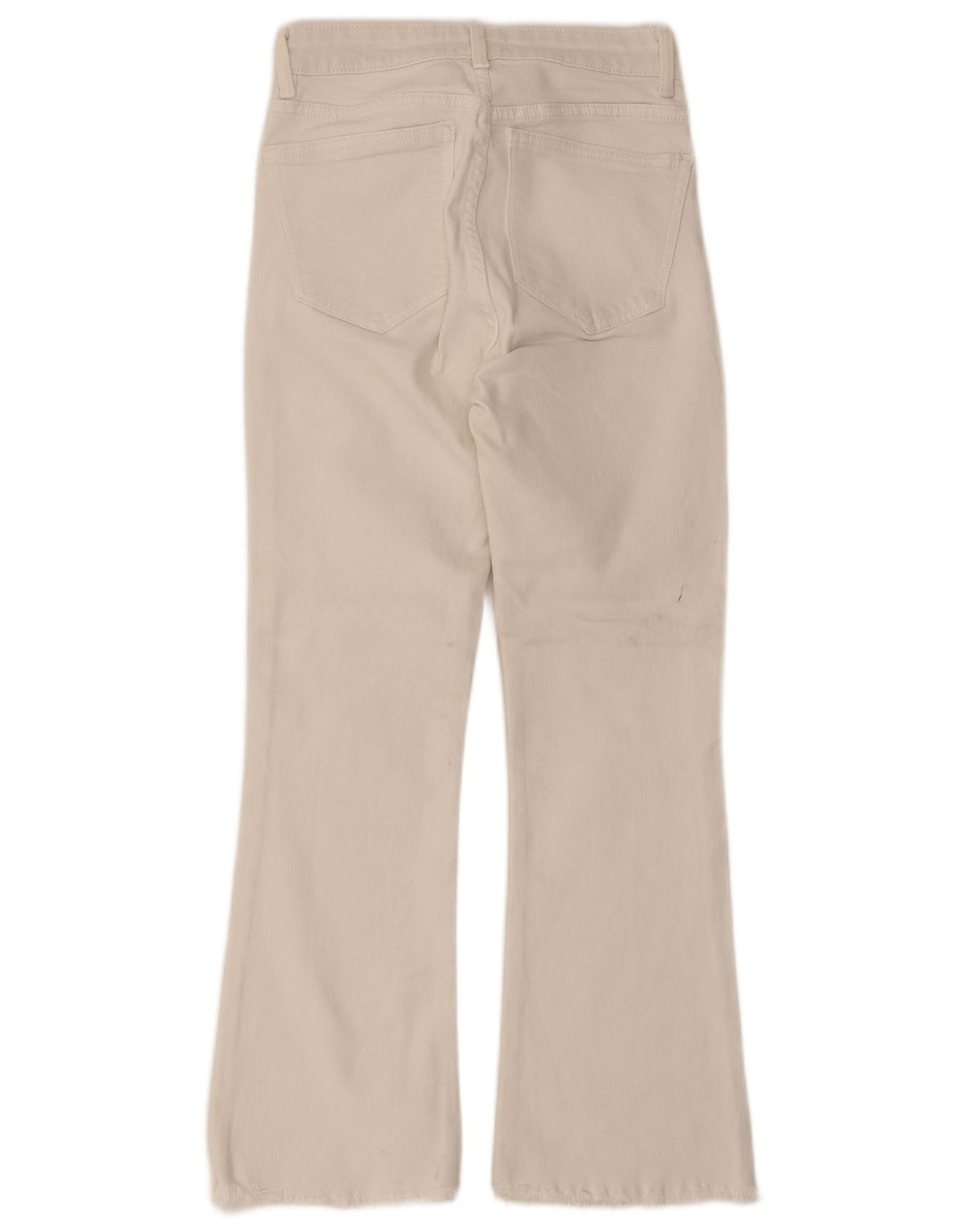 Zara Jean évasé femme EU 36 XS W26 L25 coton blanc