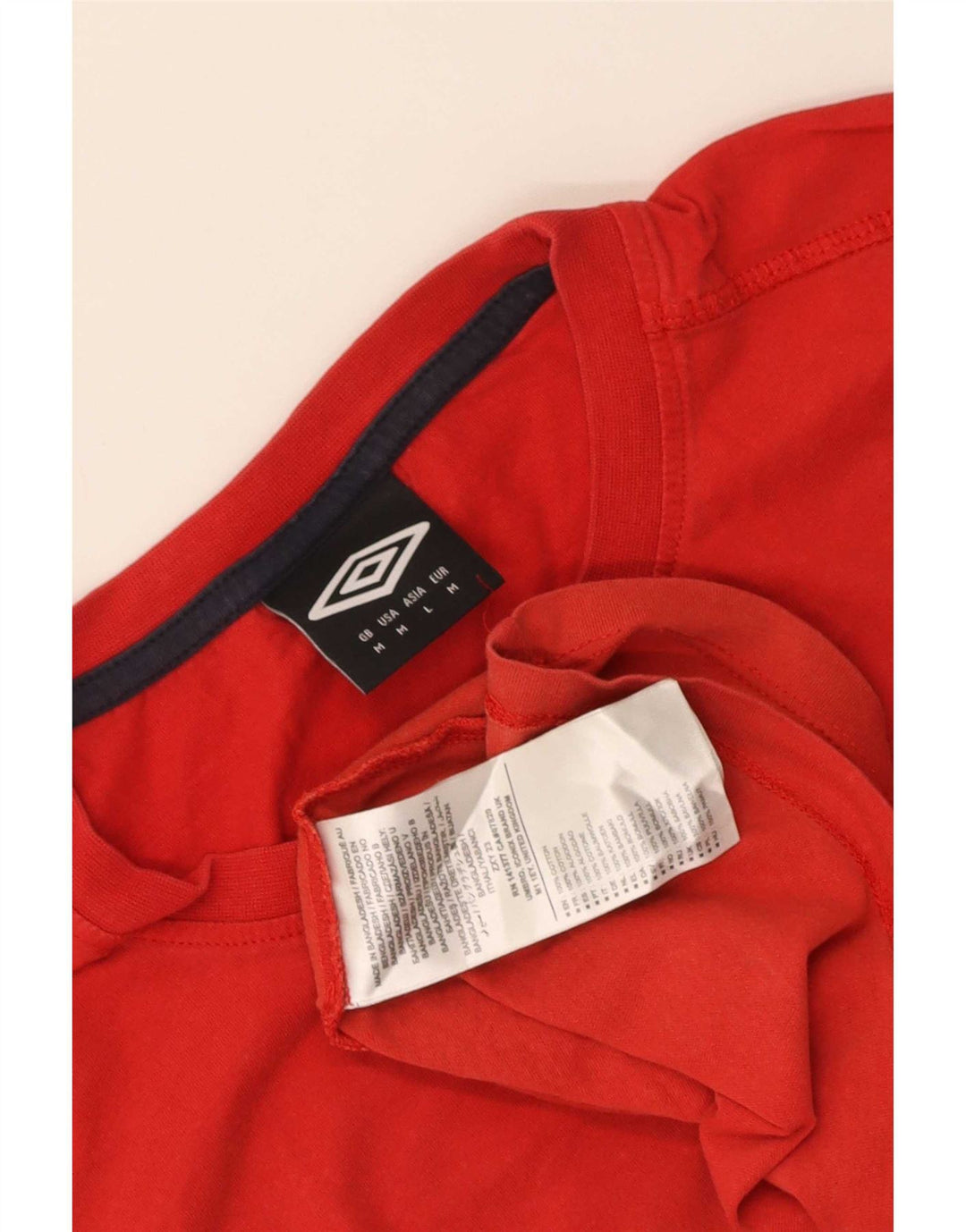 Umbro T-Shirt Graphique Homme Rouge Moyen Coton
