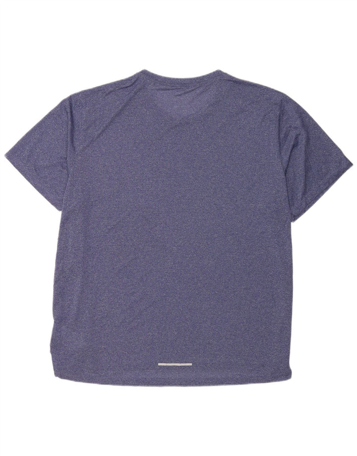 Nike Hommes Dri Fit T-Shirt Haut 2XL Bleu Marine Polyester