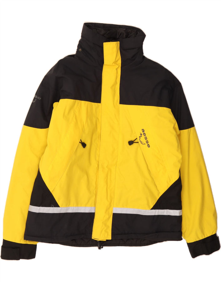 AESSE Mens Windbreaker Jacket UK 38 Medium Yellow Colourblock Polyamide Vintage Aesse and Second-Hand Aesse from Messina Hembry 