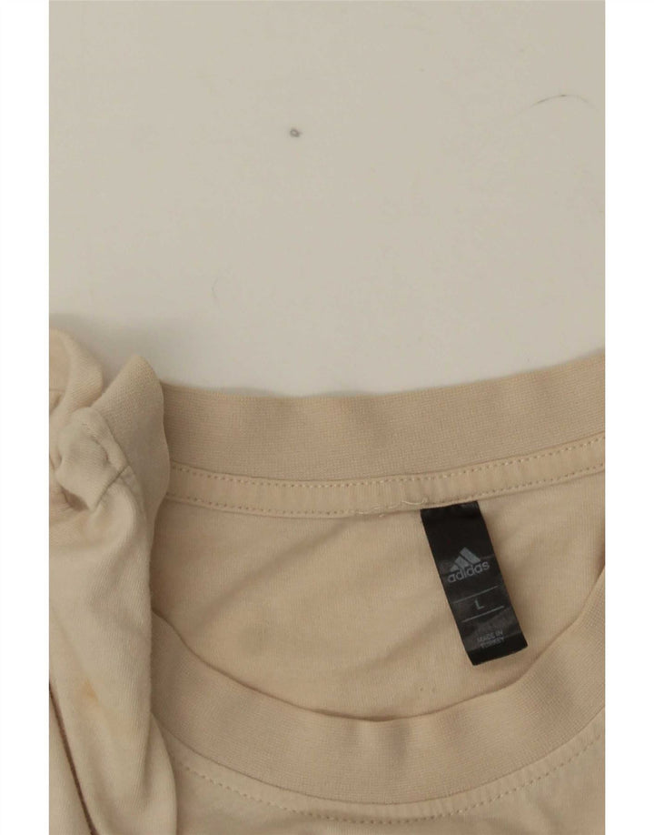 Adidas T-shirt graphique pour homme, grand, beige