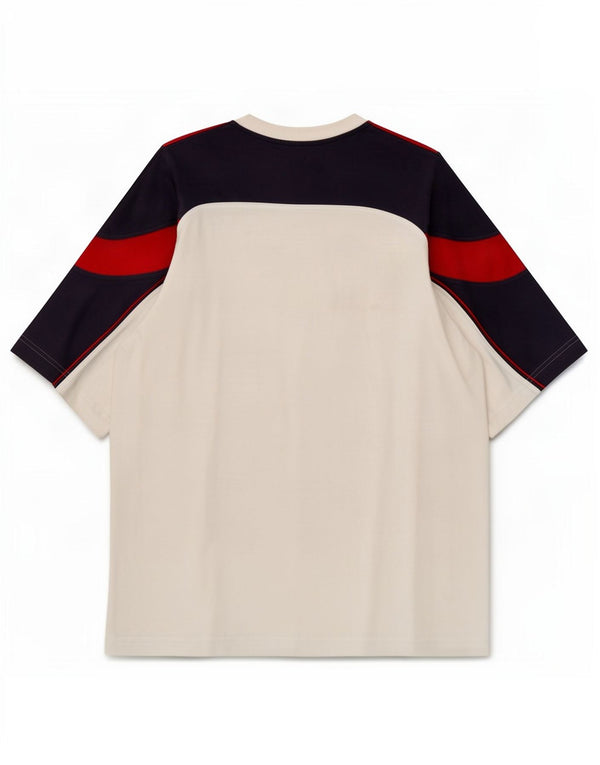 Adidas T-Shirt Homme Top UK 40/42 Coton Colorblock Blanc Moyen