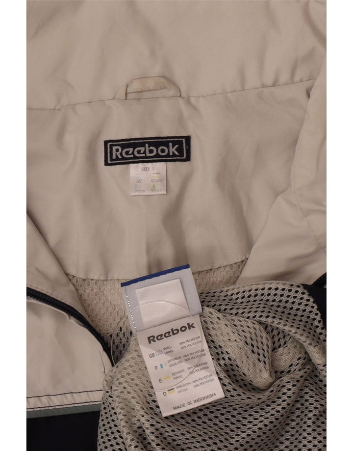 REEBOK Veste de pluie pull-over pour homme UK 36 Small Bleu marine Colourblock